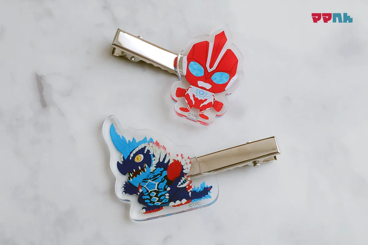 アクリルヘアクリップ ウルトラマンオメガ＆レキネス